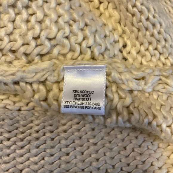 Charlotte Russe Metallic Leopard Knit Sweater XL | Cream Gold Short Sleeve - Picture 4 of 5